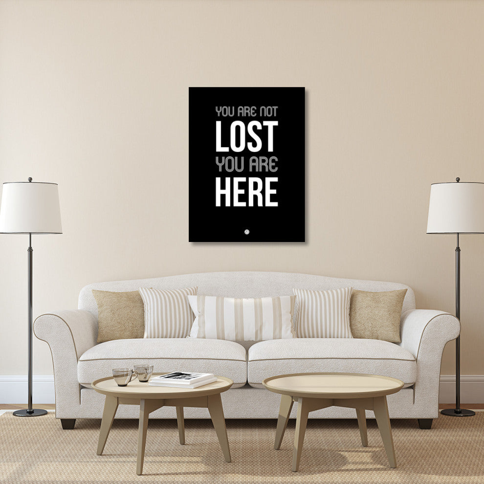 "You Are Not Lost Poster Black" Fine Art Print