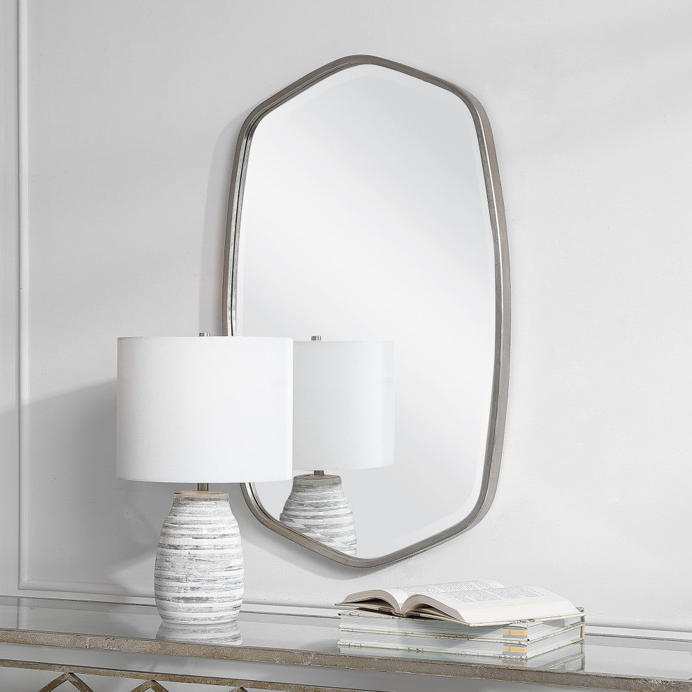 Duronia Brushed Silver Mirror