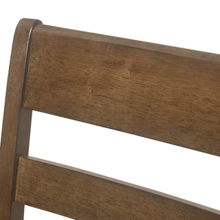 Boughton Farmhouse Upholstered Wood Counter Stools, Set of 2, Antique Brown