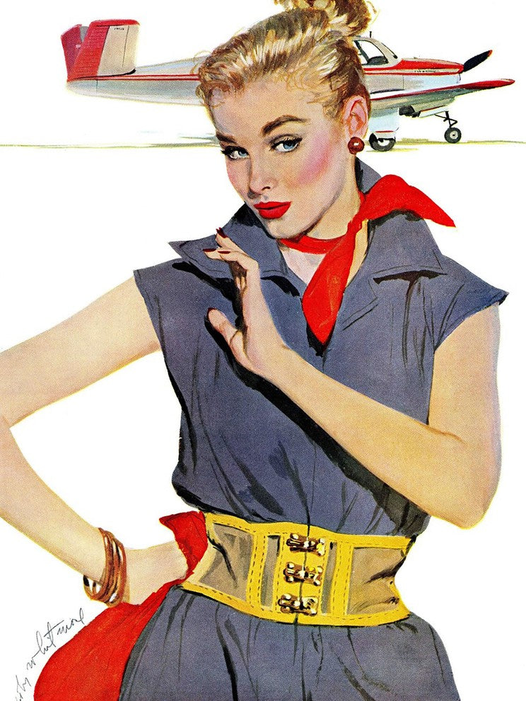 "The Girl Who Stole Airplanes" Print on Canvas by Coby Whitmore