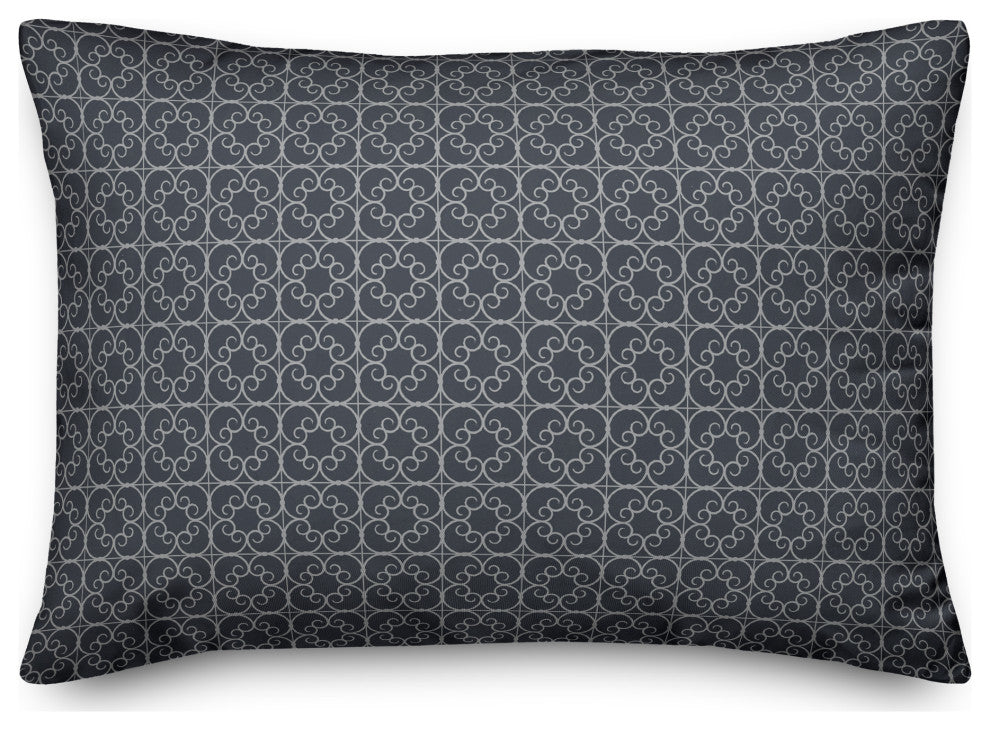 Slate Delicate Pattern 14x20 Spun Poly Pillow