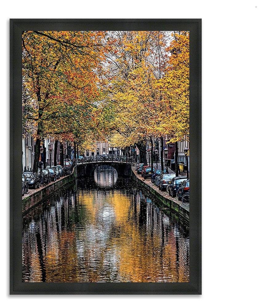 "Canal Reflections", Framed Photograph Print, Ready To Hang