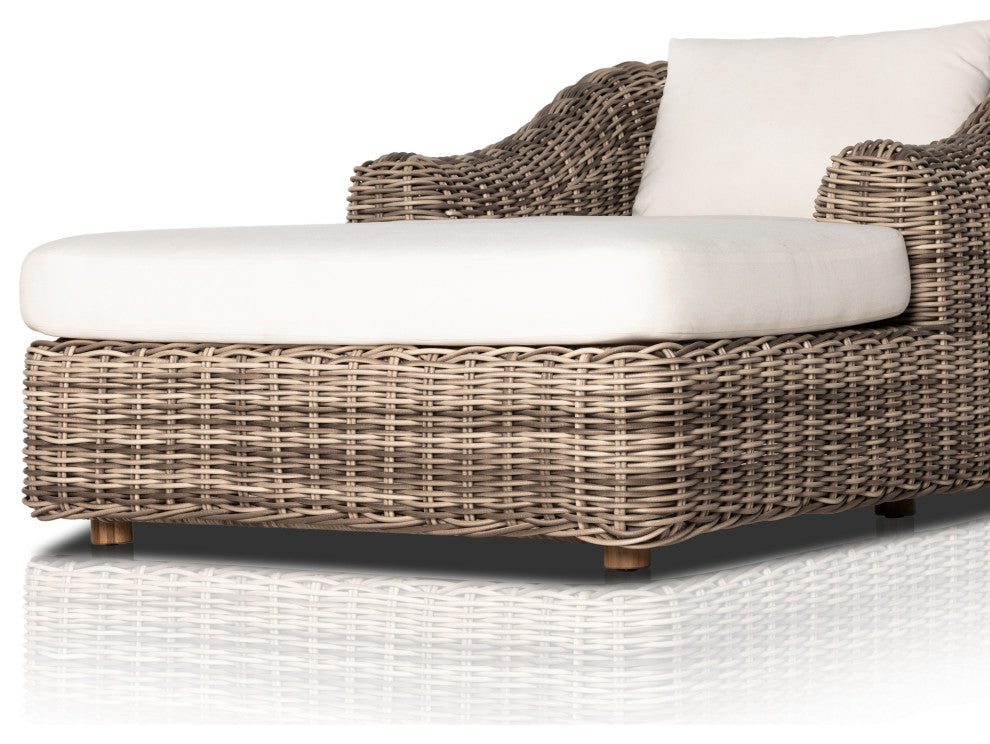 Messina Outdoor Chaise Lounge-Natural
