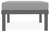 Larssen Cushion Deep Seating Outdoor Ottoman, Dazzle/Graphite