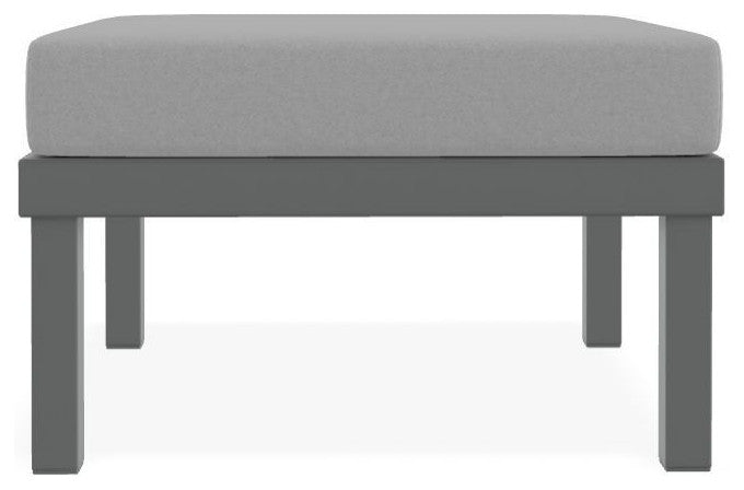 Larssen Cushion Deep Seating Outdoor Ottoman, Dazzle/Graphite