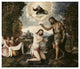 "Baptism of Christ" Digital Paper Print by Paris Bordone, 24"x21"