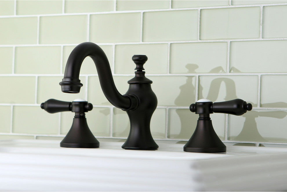 Widespread Bathroom Faucet, Brass Pop-Up, Oil Rubbed Bronze