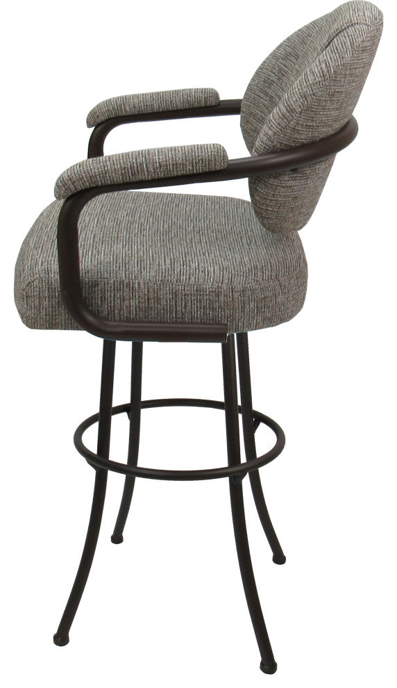 Swivel Metal Bar Stool M-70, Jetty June, Brown, 26"