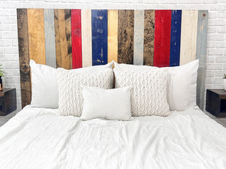 Handcrafted Headboard, Leaner Style, Americana Mix, Twin