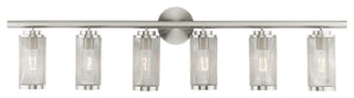 Livex Lighting Industro 6 Light Brushed Nickel Extra Large Vanity Sconce