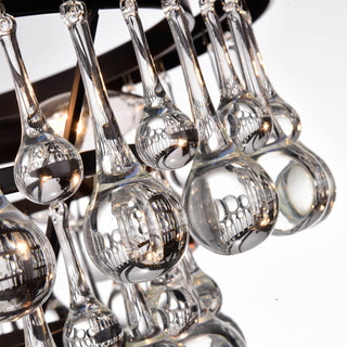 Arosa 9-Light Black Semi Flush Mount