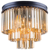 Sydney Collection Flush Mount, Golden Teak, Mocha Brown