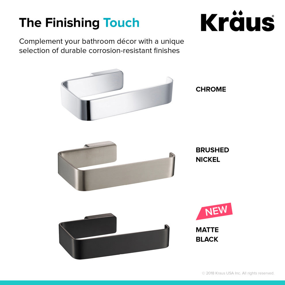 Stelios Bathroom Toilet Paper Holder, Chrome