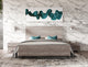Modrest Charlene Modern Grey Elm and Stainless Steel Bed
