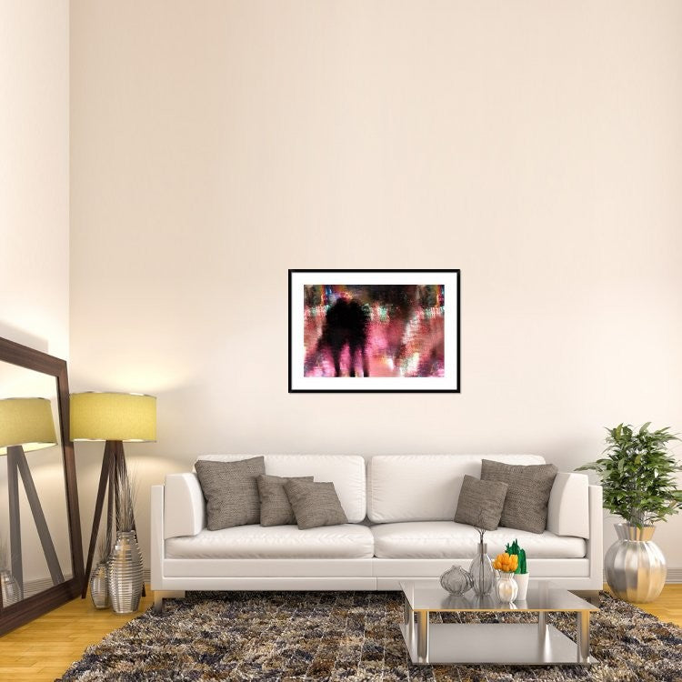 "Rain Above The Funfair" Framed Digital Print by Stefan Eisele, 44x32"