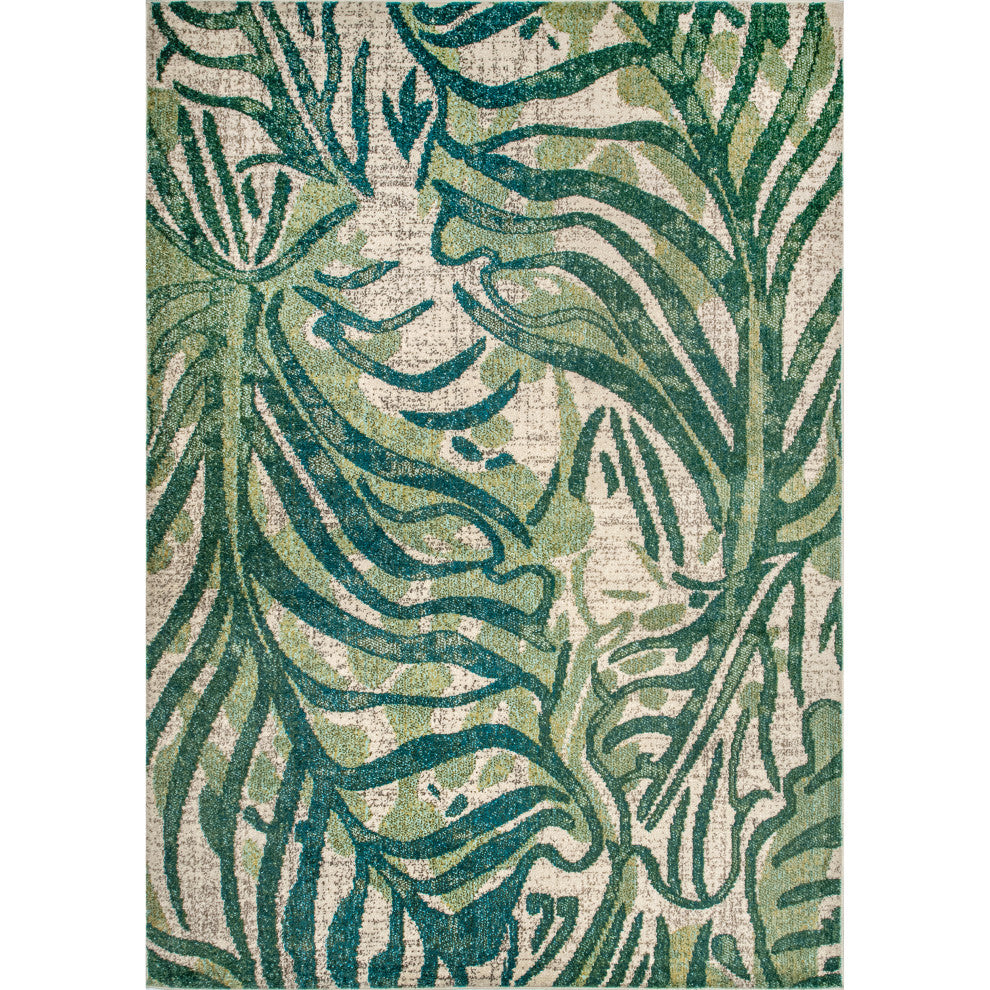 Nuloom Joi Contemporary Country and Floral Area Rug, Green 6'7"x9'