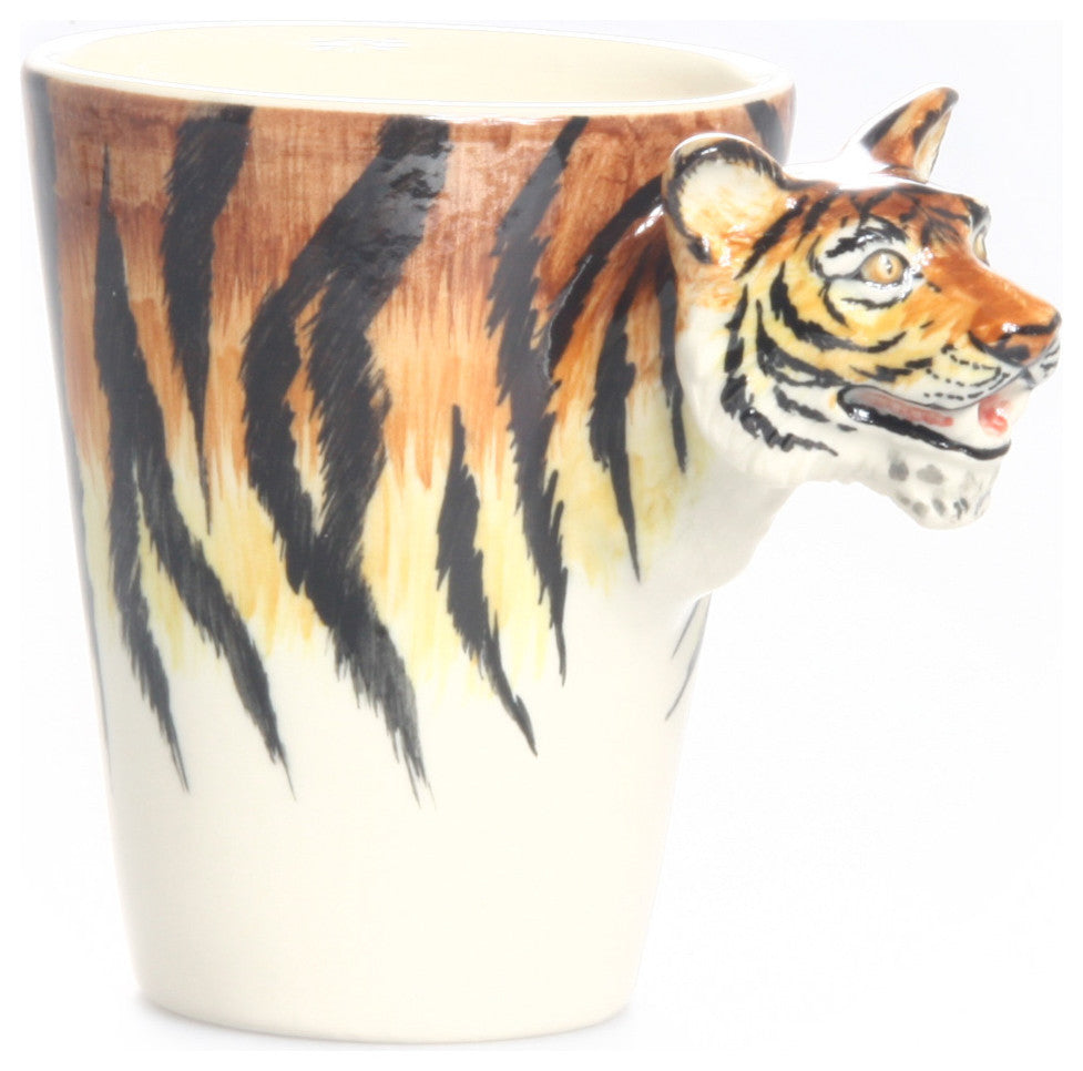 Tiger 3D Ceramic Mug, Orange