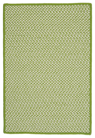Outdoor Houndstooth Tweed OT69 Lime Indoor/Outdoor Area Rug, Rectangular 2'x4'