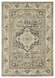 5' X 8' Beige And Gray Traditional Medallion Indoor Area Rug