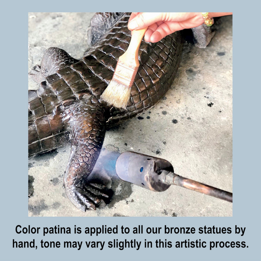 Colossal Straight Neck Crane Bronze