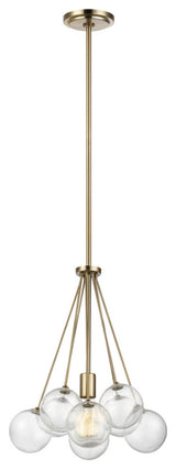 Bronzeville 1-Light Pendant, Satin Brass