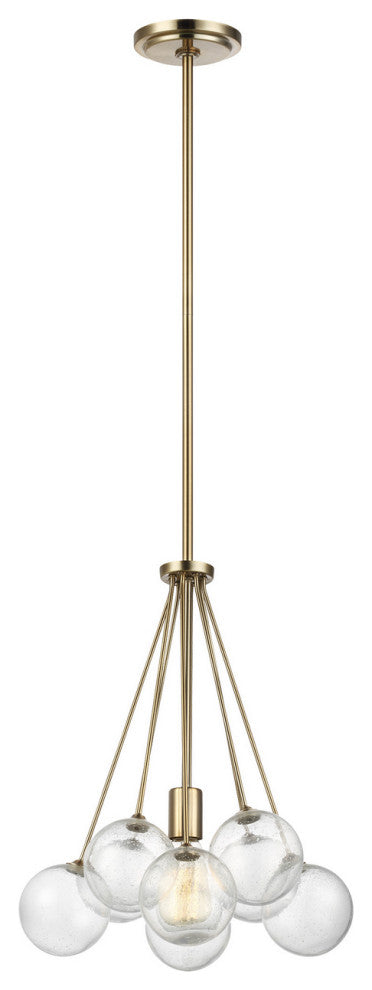 Bronzeville 1-Light Pendant, Satin Brass