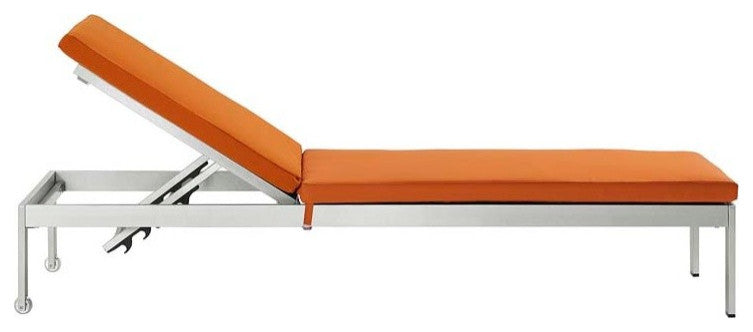 Shore Chaise with Cushions Outdoor Patio Aluminum, Set of 2
