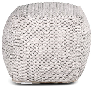 Hakim Square Handwoven Pouf