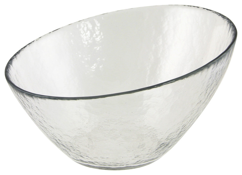 Hammered Glass Angled Bowls, Set of 6, 7"