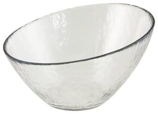 Hammered Glass Angled Bowls, Set of 6, 7"