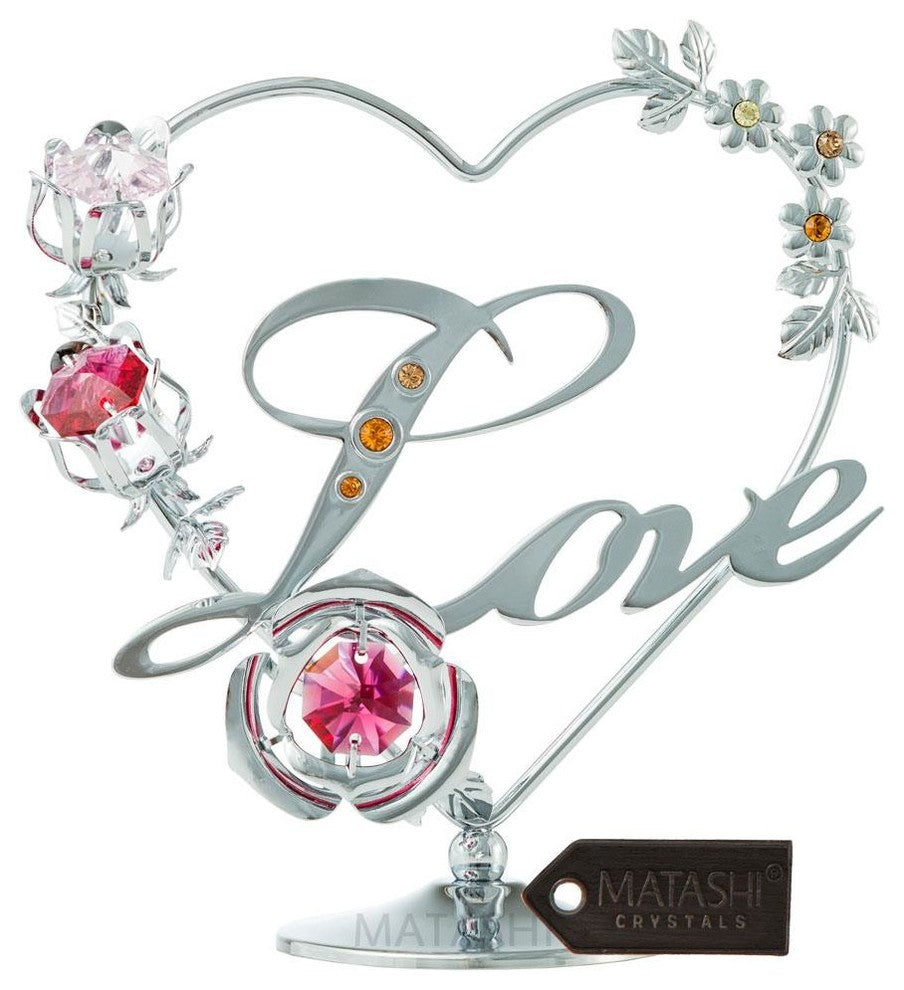 Chrome Plated Silver Love Table Top Ornament