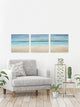 Vast Blue Sea Triptych, 54"x18"
