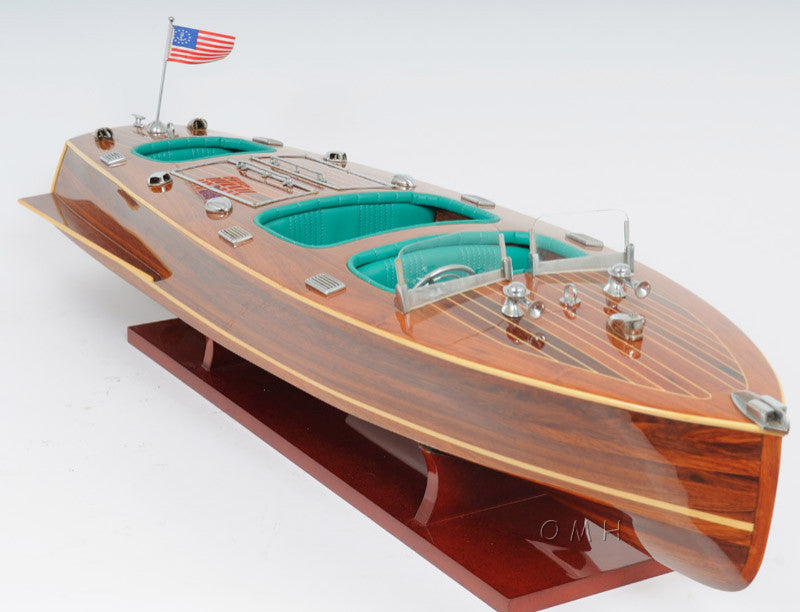 Old Modern Handicrafts B040A Chris Craft Triple Cockpit With Display Case