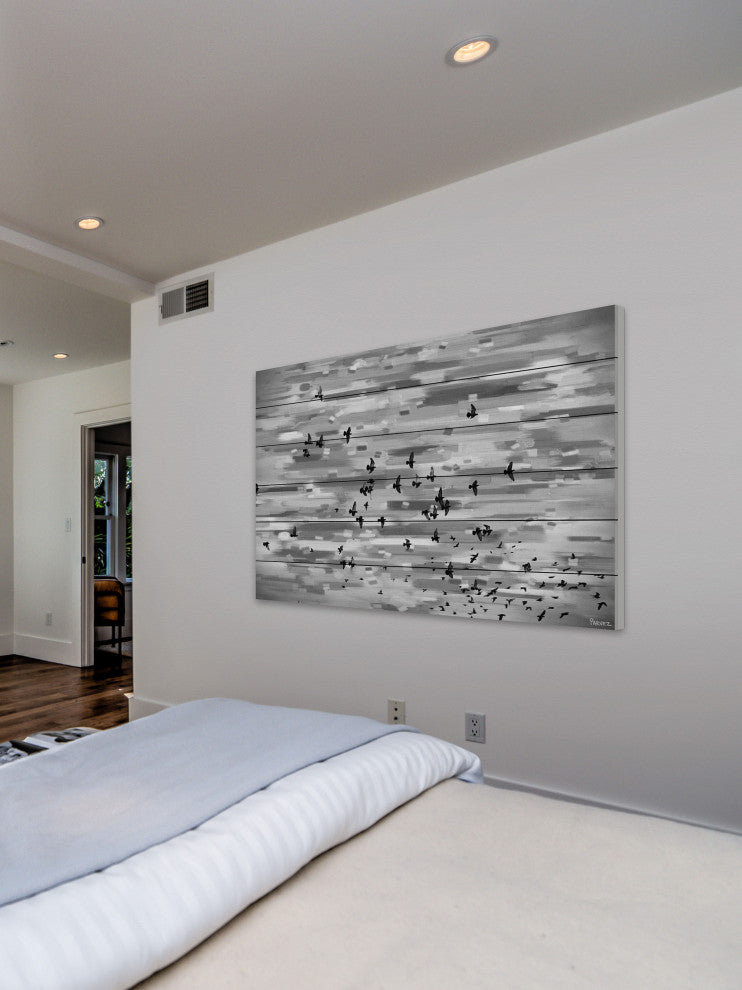 "Mansfield" UV Ink Print on White Wood60"x40", 60"x40"