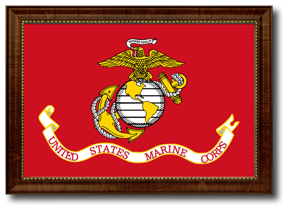 US Marine Corps Military Flag Canvas Print, 15"x21"