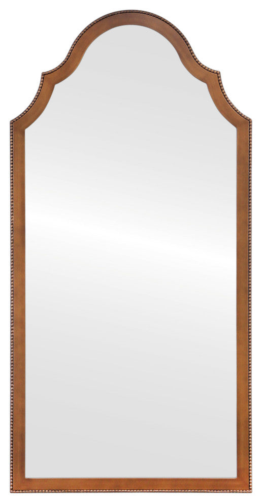Vienne Framed Full Length Mirror, Peaks Cathedral, 23.4"x47.4", Autumn Bronze