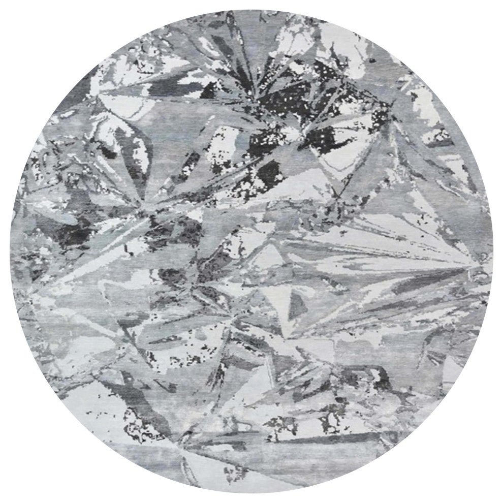 Ahgly Company Indoor Round Mid-Century Modern Area Rugs, 3' Round
