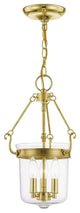 Livex 50482-02 3-Light Polished Brass Pendant, Polished Brass