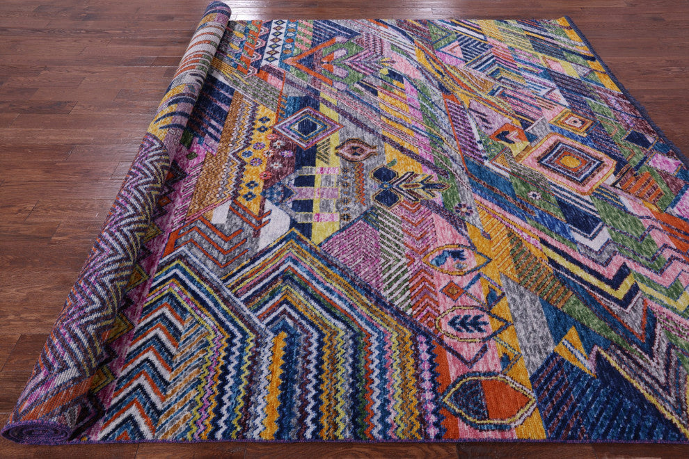 9' 1" X 11' 10" Moroccan Handmade Wool Rug - Q14800