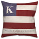 Faith Family Freedom Monogram Flag K 18x18 Spun Poly Pillow
