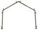 Maurice 13/16" 4-Sided Bay Window Curtain Rod, Cocoa