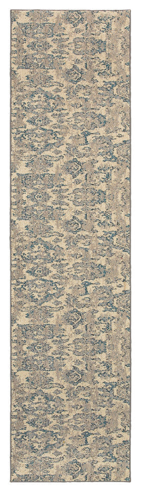 Oriental Weavers Kaleidoscope Ivory/Blue Floral Indoor Area Rug 2'7"X10'