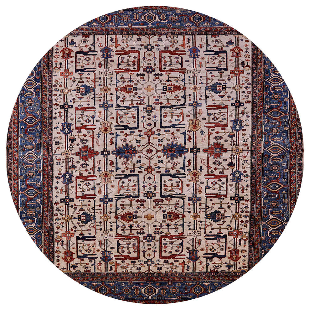 Ahgly Company Indoor Round Mid-Century Modern Area Rugs, 3' Round