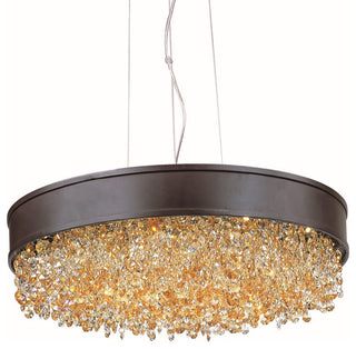 Maxim 39657 Mystic 30"W LED Crystal Pendant - Bronze / Scotch Crystal Glass