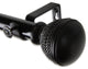 Woven 1" Curtain Rod, Black, 120"-170"