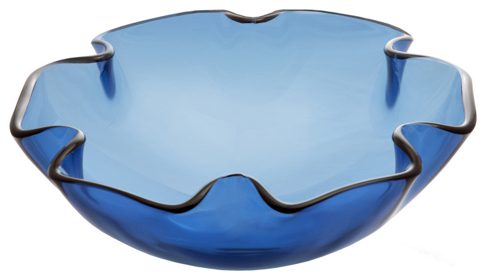Eden Bath EB_GS50 Blue Wave Rim Tempered Glass Vessel Sink