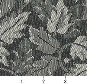 Black Leaf Floral Heavy Duty Crypton Fabric By The Yard