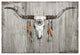 "Longhorn on Dark Gray Wood" Digital Paper Print by Avery Tillmon, 50"x34"