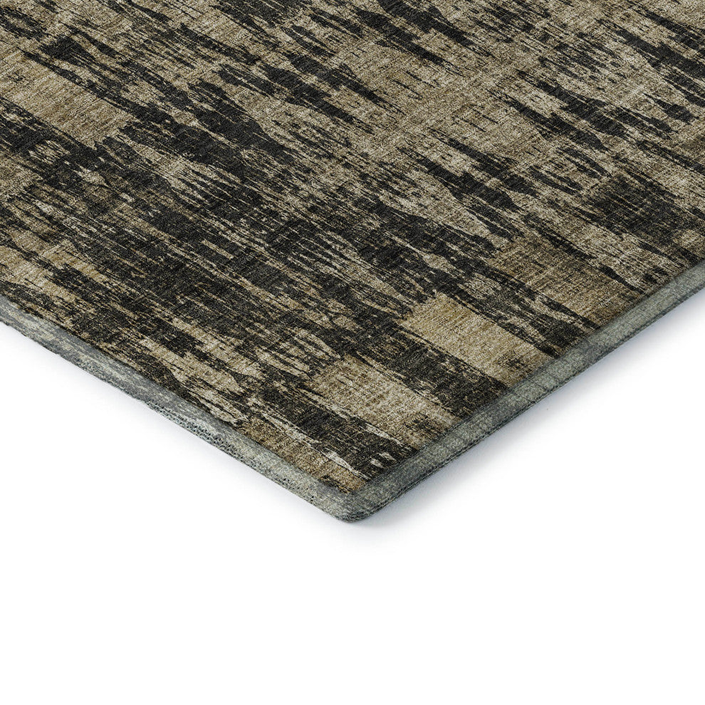 Premium Machine Washable Mayfield AMF580 Black 1'8" x 2'6" Rug