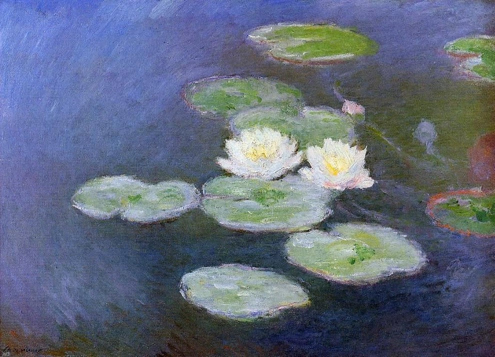 Claude Oscar Monet Water-Lilies Evening Effect Wall Decal Print